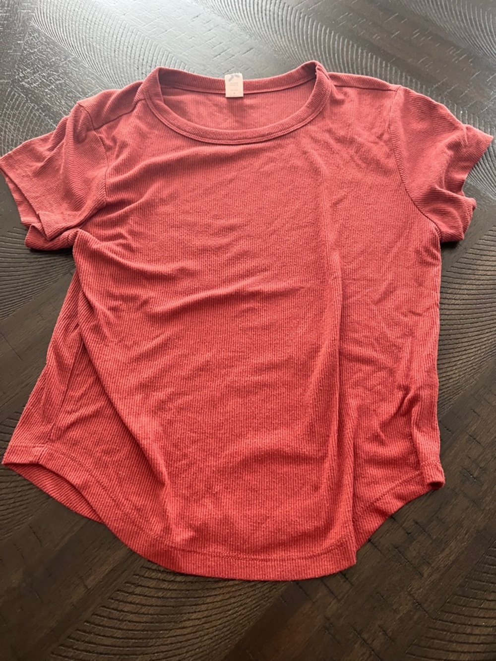 Old Navy Coral Ribbed Short-Sleeve Tee